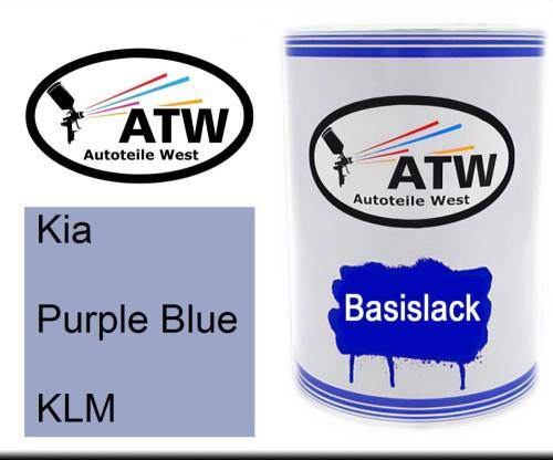 Kia, Purple Blue, KLM: 500ml Lackdose, von ATW Autoteile West.